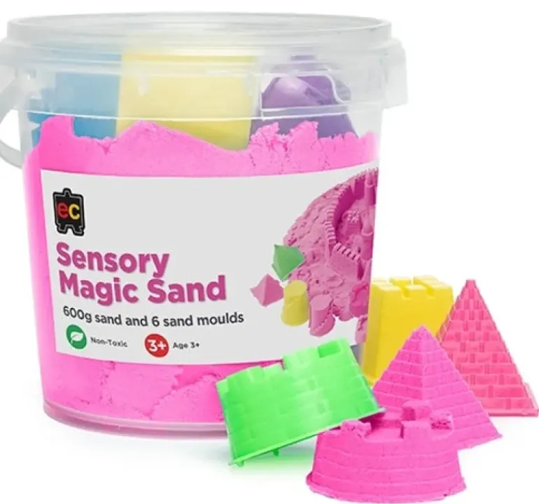 EC - Sensory Magic Sand With Moulds 600G Tub Pink