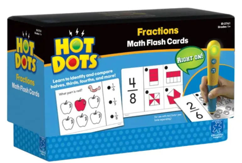 Educational Insights - Hot Dots - Math Flash Cards Fractions - Grade 1