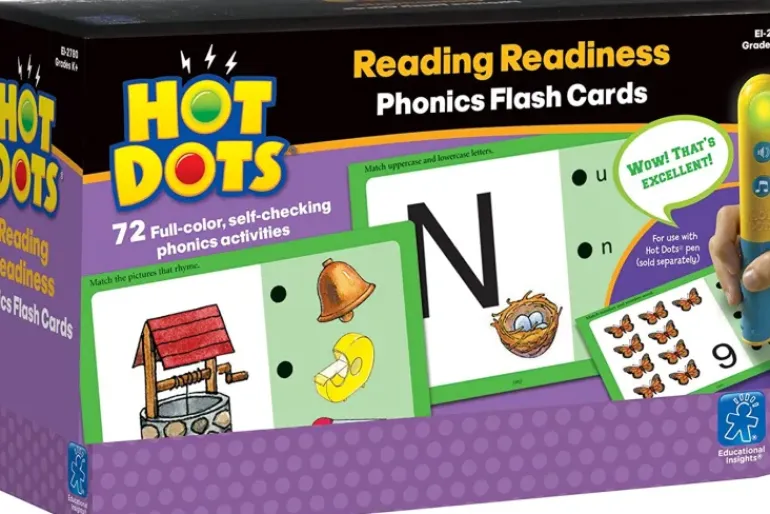 Educational Insights - Hot Dots - Phonics Flash Cards Reading Readiness - Grade K