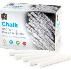 Edvantage - Chalk Dustless White - Box of 100