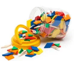 Edvantage - Plastic Solid Pattern Blocks Jar of 250