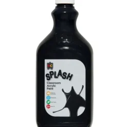Edvantage - Splash Classroom Acrylic Paint 2Ltr - Licorice Black