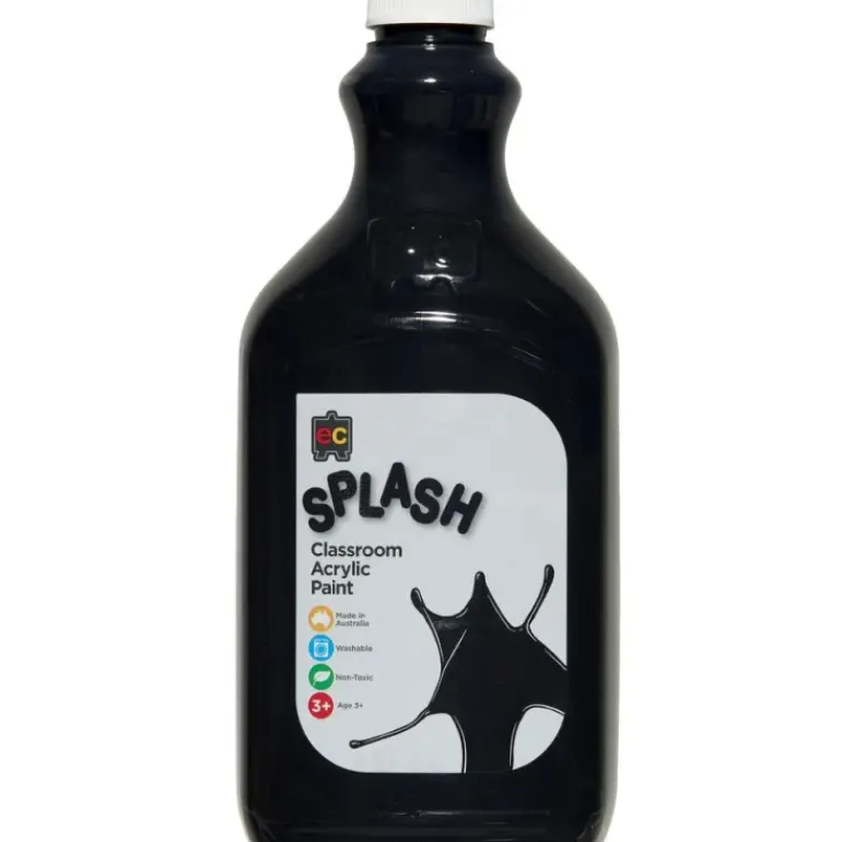 Edvantage - Splash Classroom Acrylic Paint 2Ltr - Licorice Black