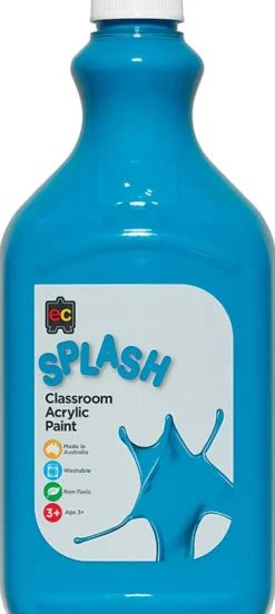 Edvantage - Splash Classroom Acrylic Paint 2Ltr - Sky Blue Colbalt