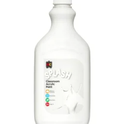 Edvantage - Splash Classroom Acrylic Paint 2Ltr - Snowball White