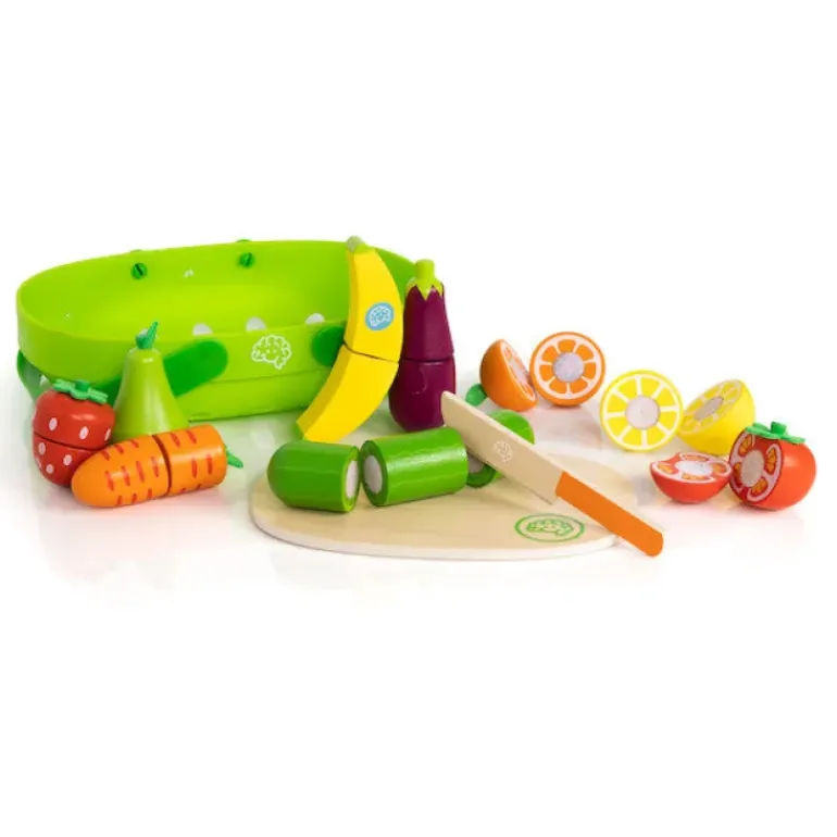 Fat Brain - Pretendables Fruit & Veggie Basket Set