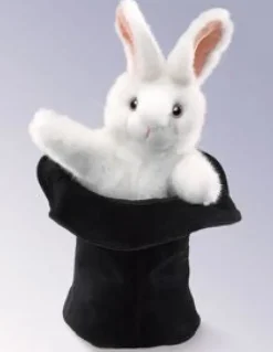Folkmanis - Rabbit in Hat Puppet
