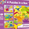 Galt - 4 Puzzles In a Box - Dinosaurs