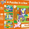 Galt - 4 Puzzles In a Box - Woodland