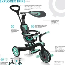 Globber - Explorer Trike 4 in 1 - Mint