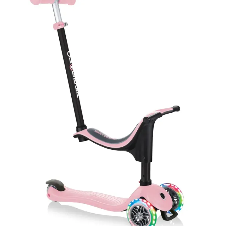 Globber - Go UP Sporty with LIGHTS Scooter - Pastel Pink