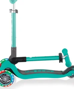 Globber - Junior Foldable with LIGHTS Scooter - Emerald Green