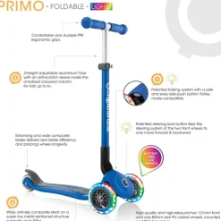 Globber - Primo Foldable with LIGHTS Scooter - Lime Green