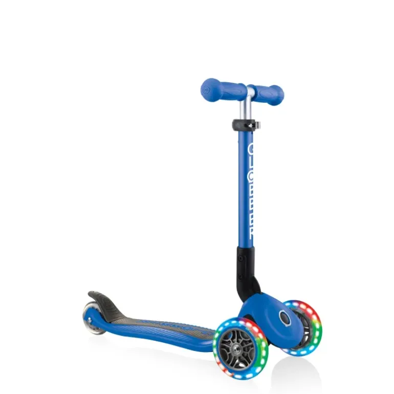 Globber - Primo Foldable with LIGHTS Scooter - Navy Blue