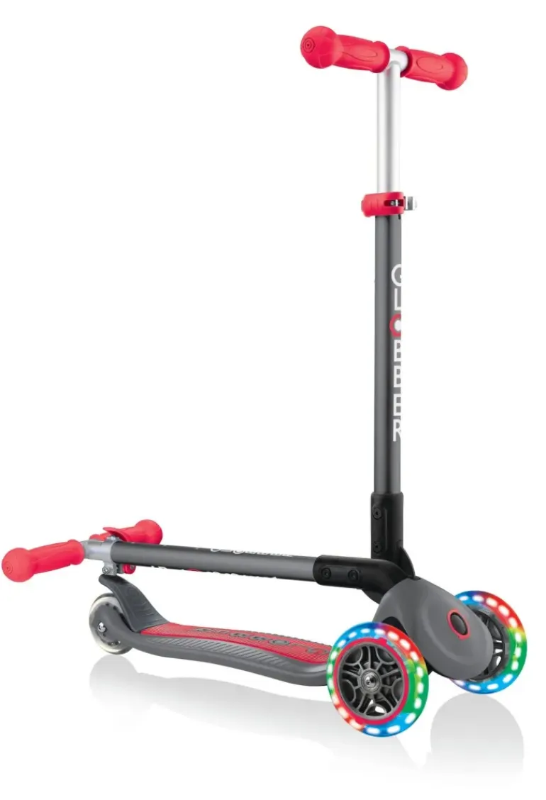 Globber - Primo Foldable with LIGHTS Scooter - Red