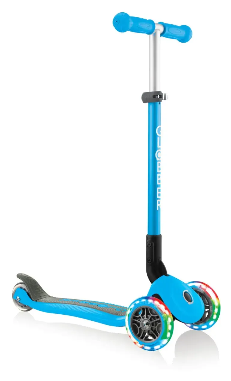 Globber - Primo Foldable With LIGHTS Scooter - Sky Blue