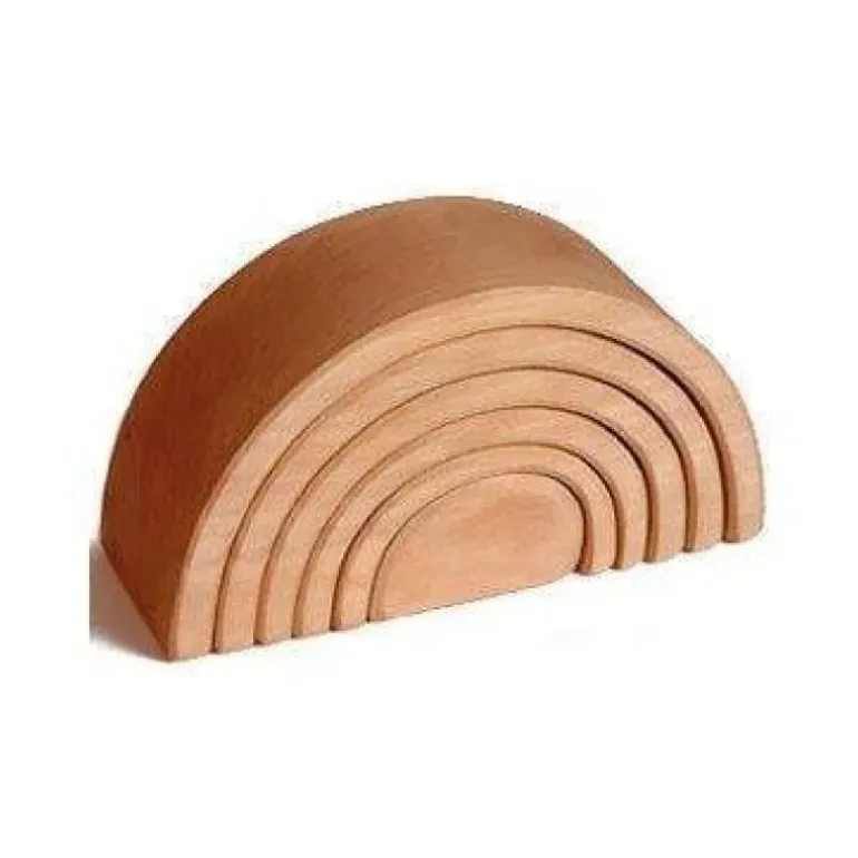 Grimms - Stacking Wooden Rainbow - Natural - Small