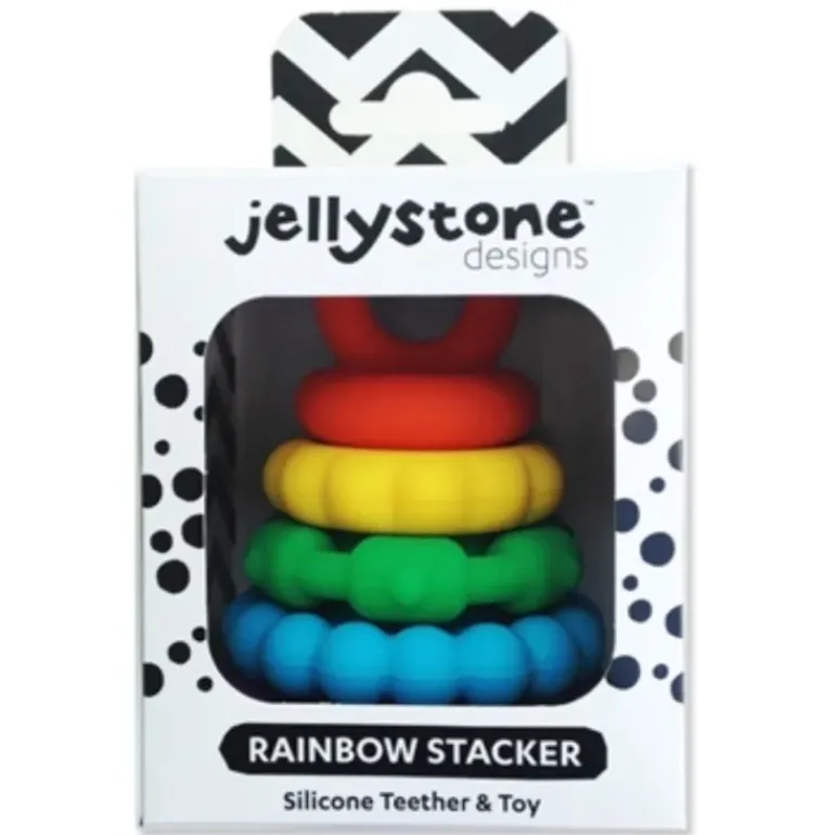 Jellystone - Rainbow Stacker Teether & Toy - Brights
