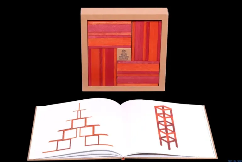 KAPLA - Red & Orange - 40 Planks