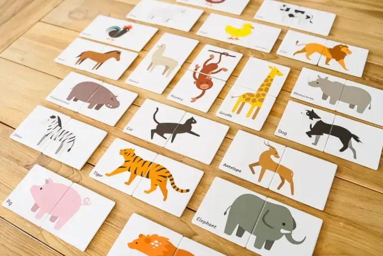 Learn & Grow - Magnetic Tile Toppers - Duo Animal Puzzle Pack (40 Piece)