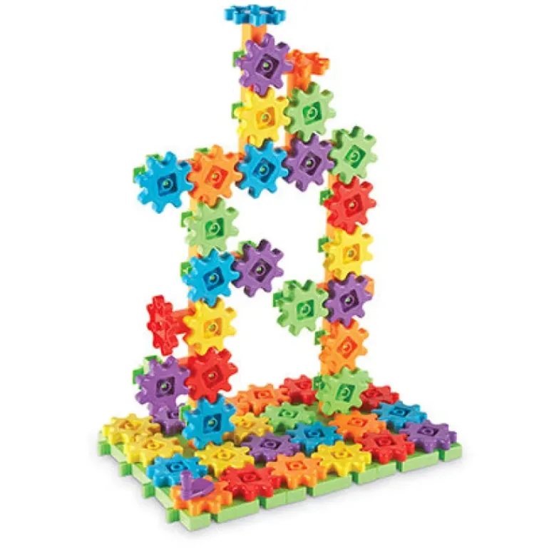 Learning Resources - Gears Gears Gears - Deluxe Building Set 100 Piece - Brights