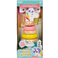 Little Tikes - Wooden Critters Shape Stacker - Unicorn
