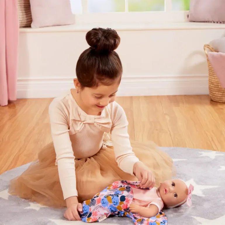 LullaBaby – Baby Doll & Floral Swaddle