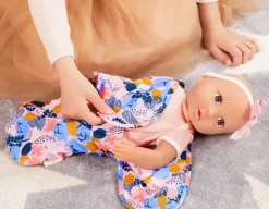 LullaBaby – Baby Doll & Floral Swaddle