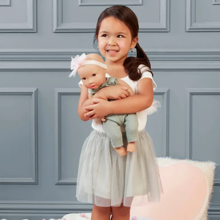 LullaBaby – Baby Doll - Green Jumper