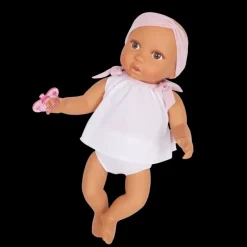 LullaBaby – Baby Doll – 2-pc Outfit & Pink Headband Olive Skin Tone & Brown Eyes