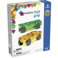 Magna Tiles - Cars Expansion Set - Green & Yellow