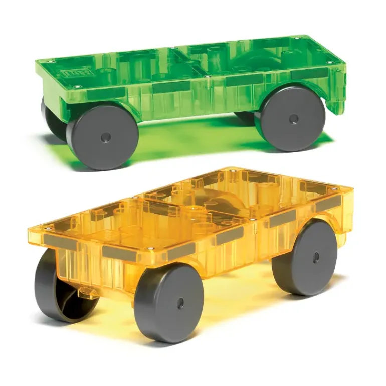 Magna Tiles - Cars Expansion Set - Green & Yellow