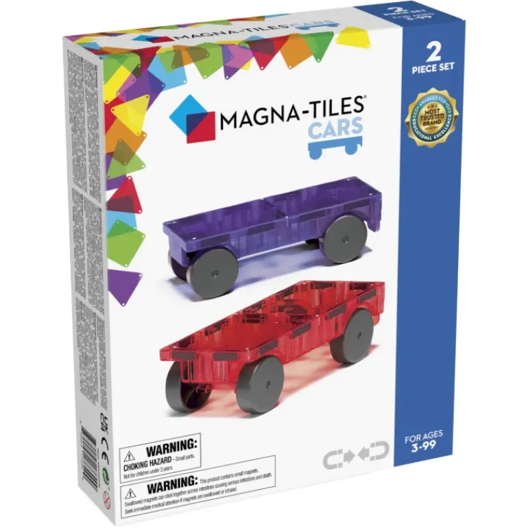 Magna Tiles - Cars Expansion Set - Purple & Red