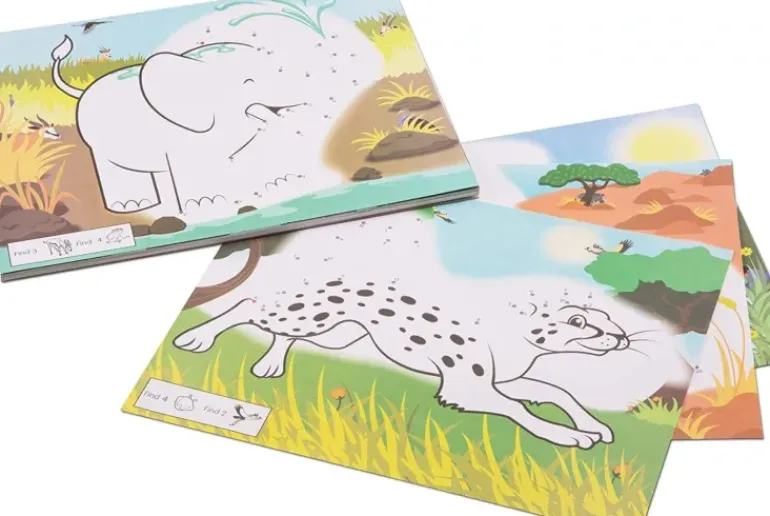 Melissa & Doug - ABC 123 Dot-to-Dot Coloring Pad - Wild Animals
