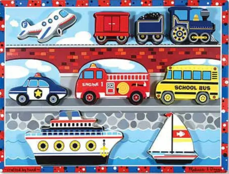 Melissa & Doug - Chunky Puzzle - Vehicles