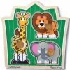 Melissa & Doug - Jungle Friends Knob Puzzle - 3pc