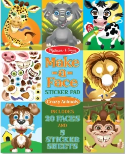 Melissa & Doug - Make - A - Face Crazy Animals Sticker Pad