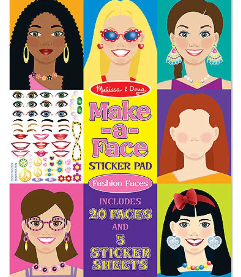 Melissa & Doug - Make - A - Face Fashion Faces Sticker Pad