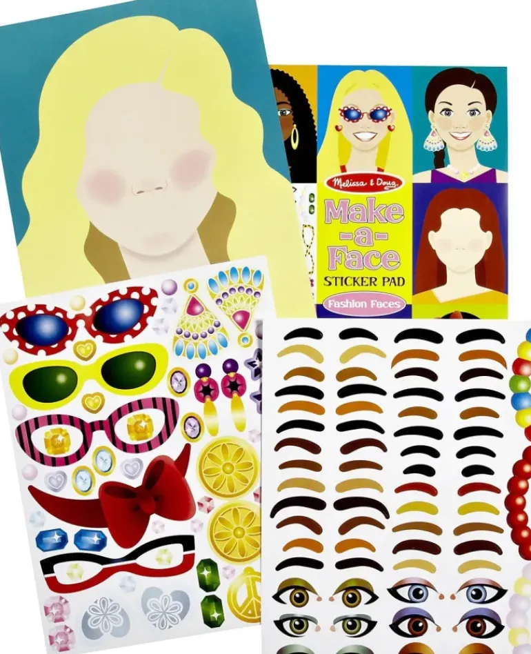 Melissa & Doug - Make - A - Face Fashion Faces Sticker Pad