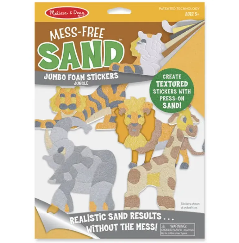 Melissa & Doug - Mess-Free Sand - Jumbo Foam Stickers - Jungle