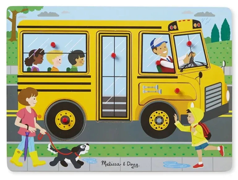 Melissa & Doug - Peg Sound Puzzle - The Wheels on the Bus