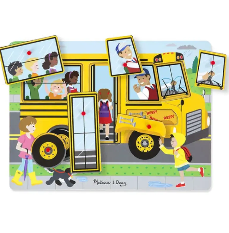 Melissa & Doug - Peg Sound Puzzle - The Wheels on the Bus