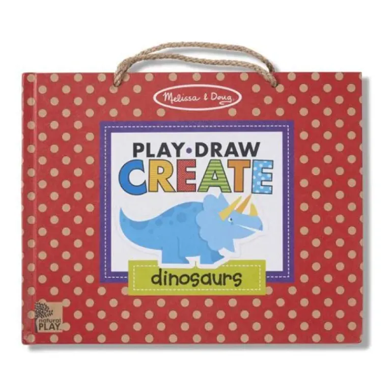 Melissa & Doug - Play Draw Create Reusable Drawing & Magnet Kit Dinosaurs
