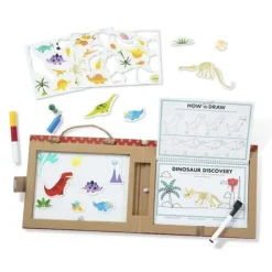 Melissa & Doug - Play Draw Create Reusable Drawing & Magnet Kit Dinosaurs