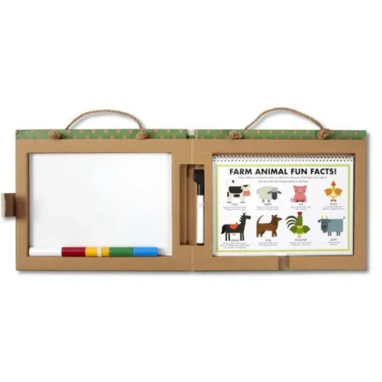 Melissa & Doug - Play Draw Create Reusable Drawing & Magnet Kit Farm