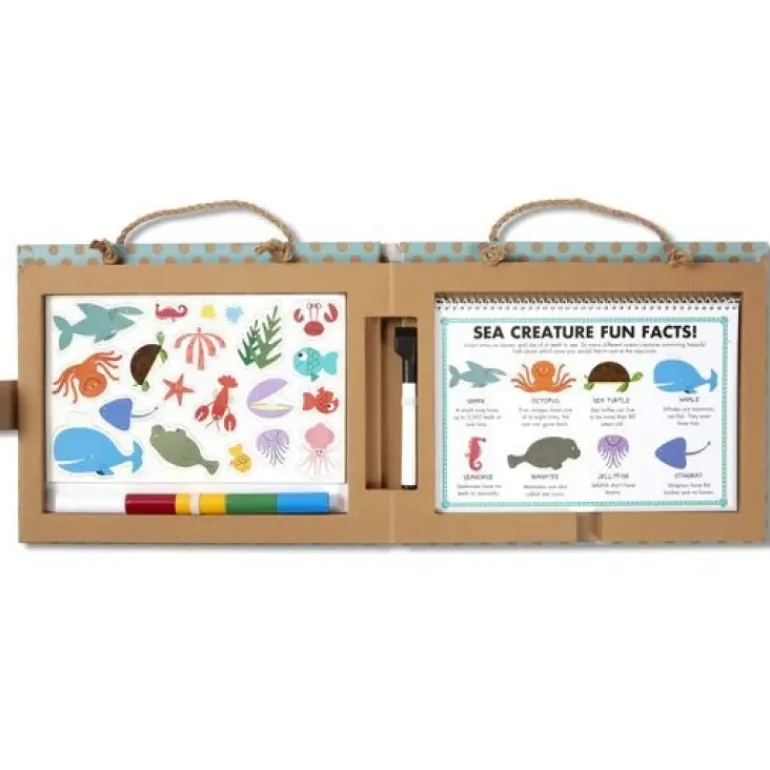 Melissa & Doug - Play Draw Create Reusable Drawing & Magnet Kit Ocean