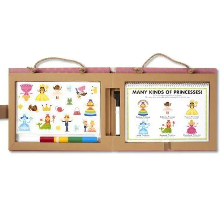 Melissa & Doug - Play Draw Create Reusable Drawing & Magnet Kit Princesses