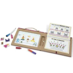 Melissa & Doug - Play Draw Create Reusable Drawing & Magnet Kit Princesses