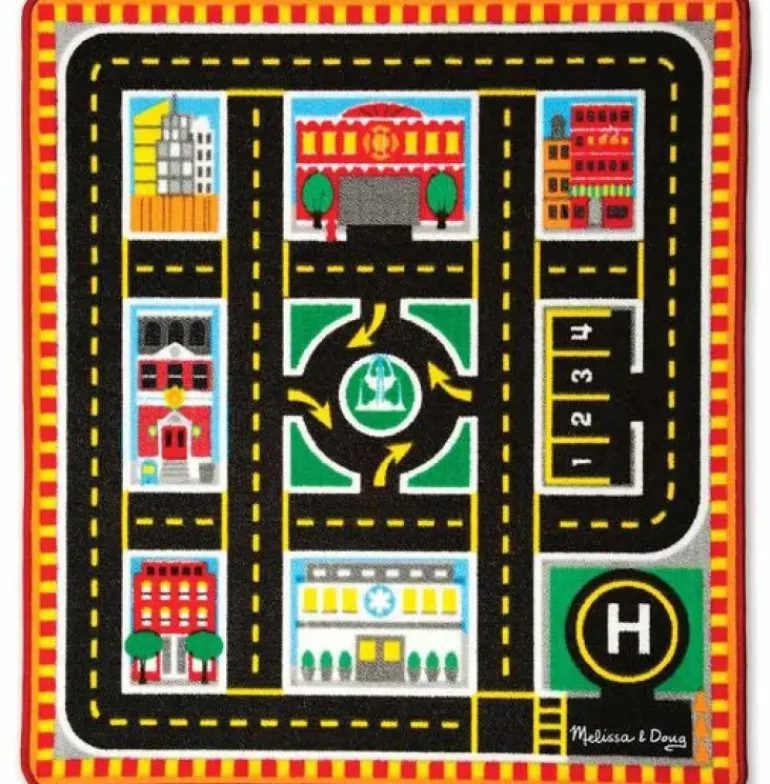 Melissa & Doug - Round the City Rescue Floor Rug
