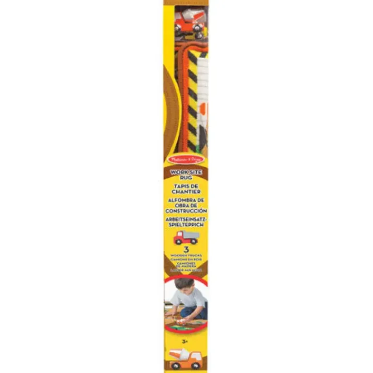 Melissa & Doug - Round the Construction Zone Work Site Floor Rug